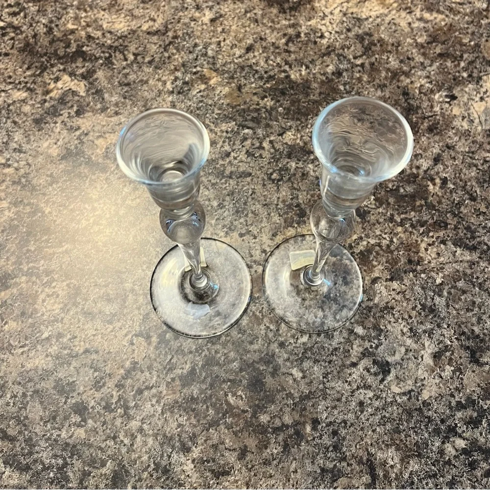 Crate & Barrel Classic Teardrop Candleholders